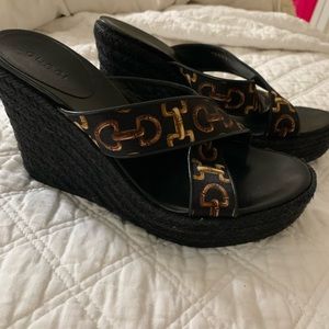 Gucci Espadrilles with silk bamboo bit print
